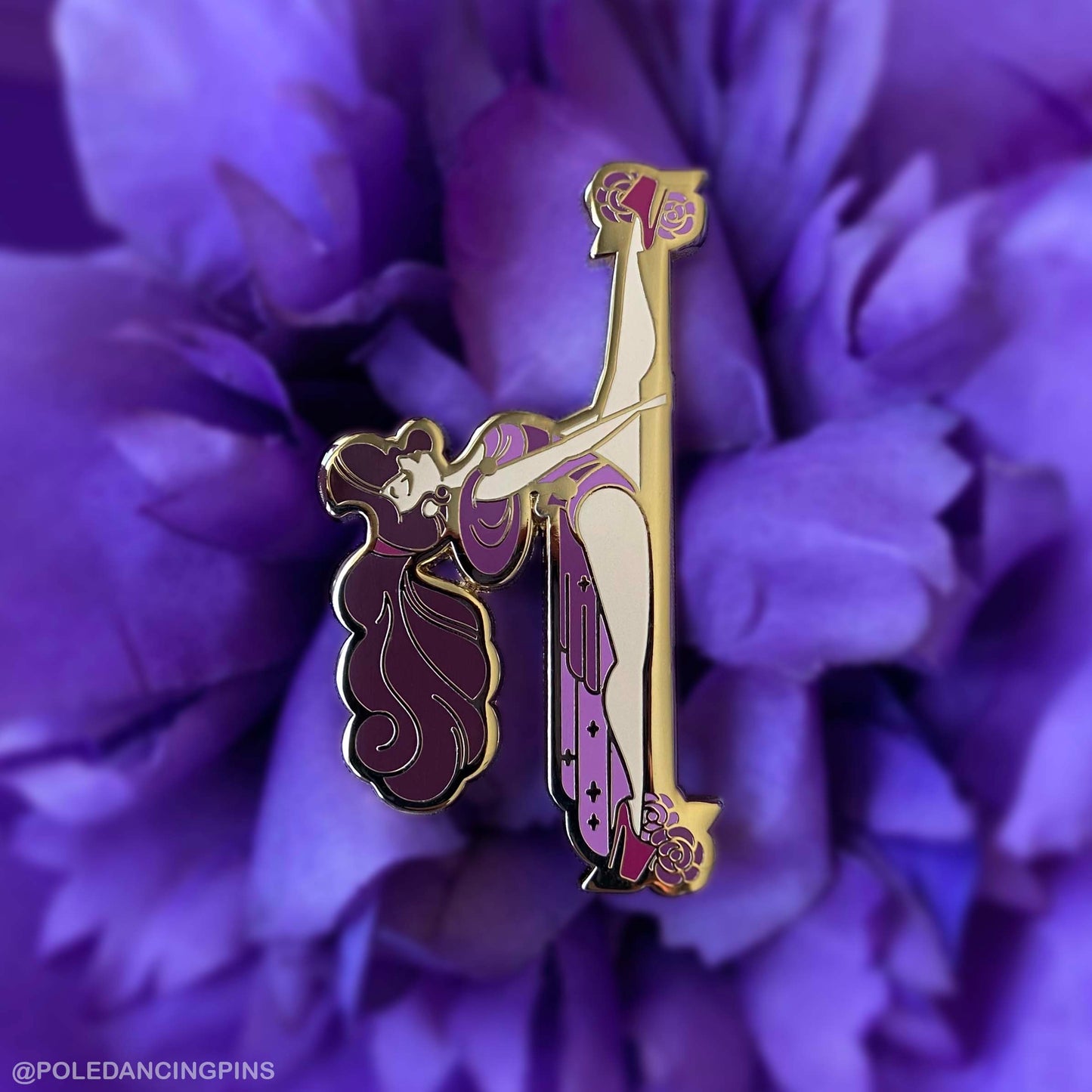 Diva Split Gold Enamel Pin