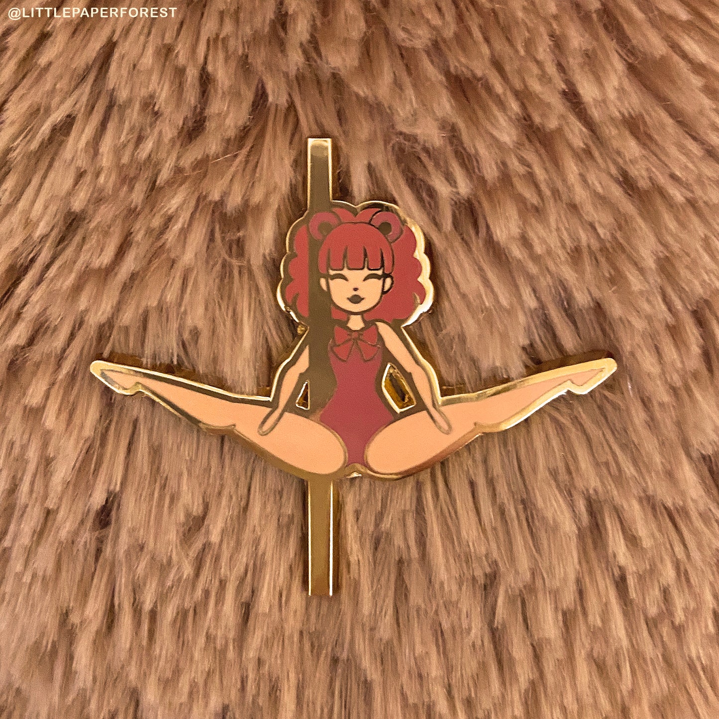 Teddy (Brunette) Enamel Pin
