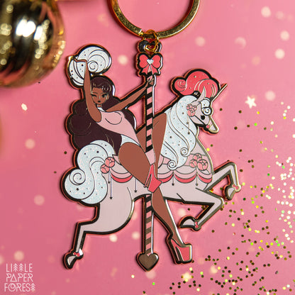 Unicorn Carousel Keychain
