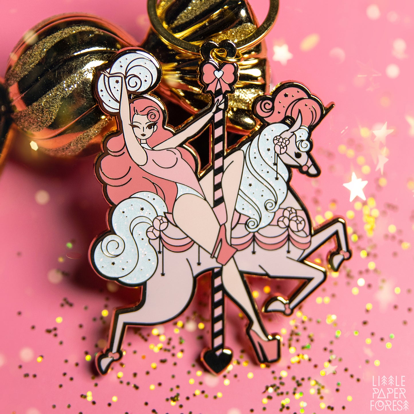 Unicorn Carousel Keychain