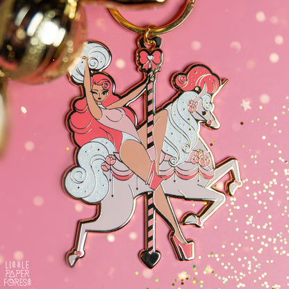 Unicorn Carousel Keychain