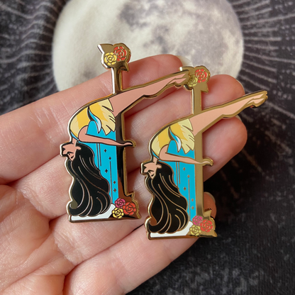 Waterfall Pole Enamel Pin