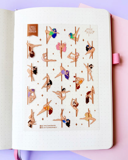Birds of a Feather A6 Transparent Sticker Sheet