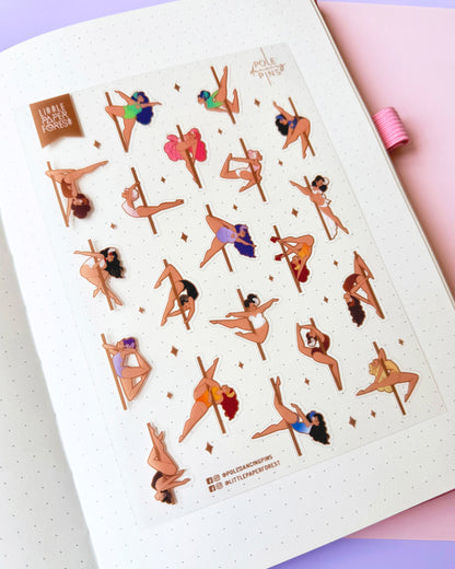 Birds of a Feather A6 Transparent Sticker Sheet